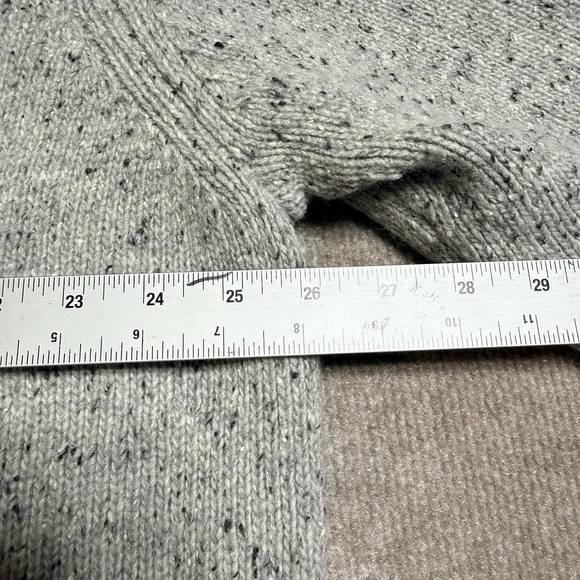 UNTUCKit Sweater Mens 2XL Gray Lambswool Mock Neck Button Henley Pullover EUC - Picture 9 of 13